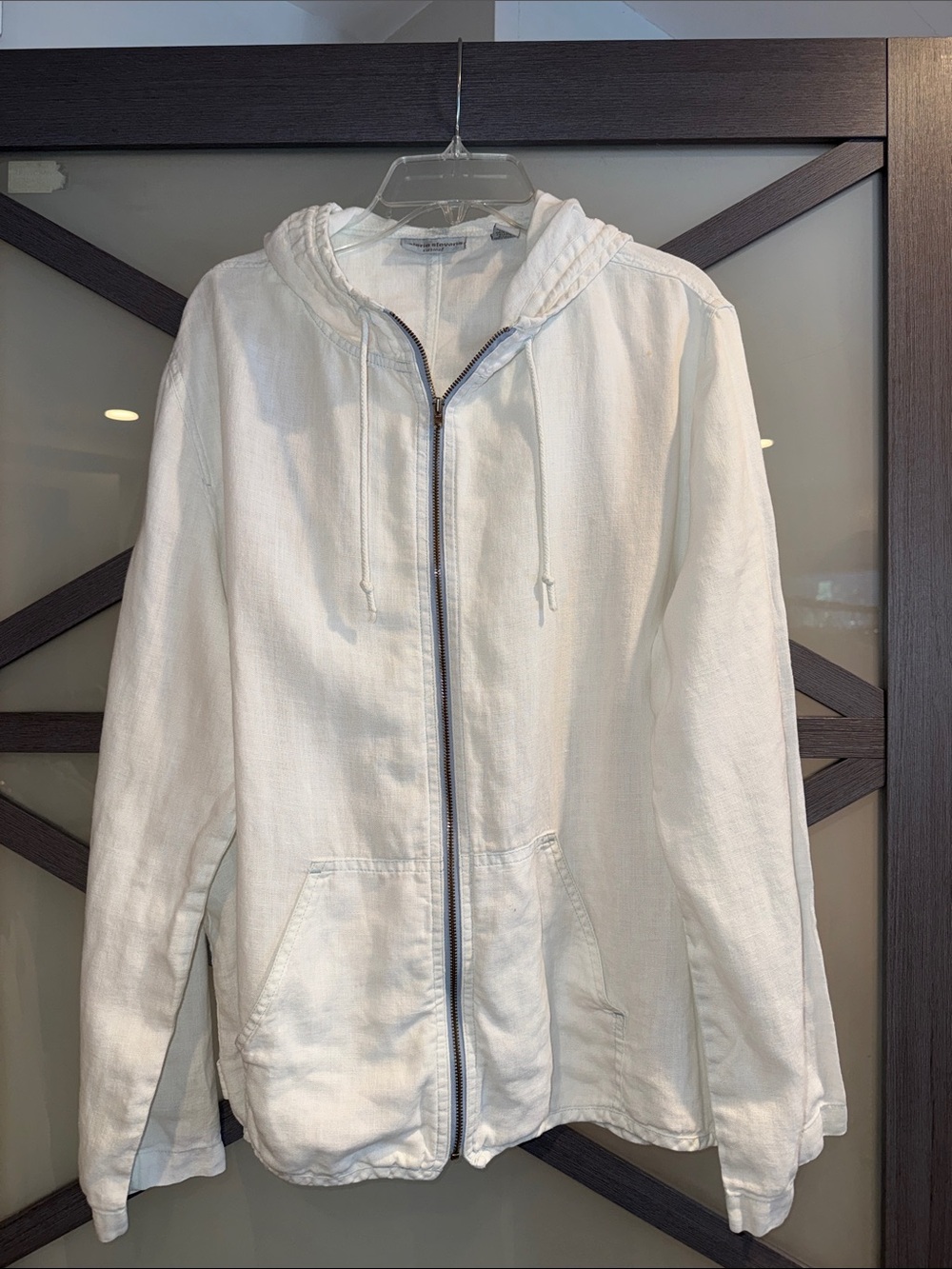 Valerie Stevens White Hooded Zip Jacket